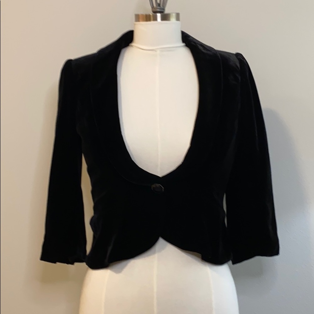 Ann Taylor 3/4 sleeve velvet jacket